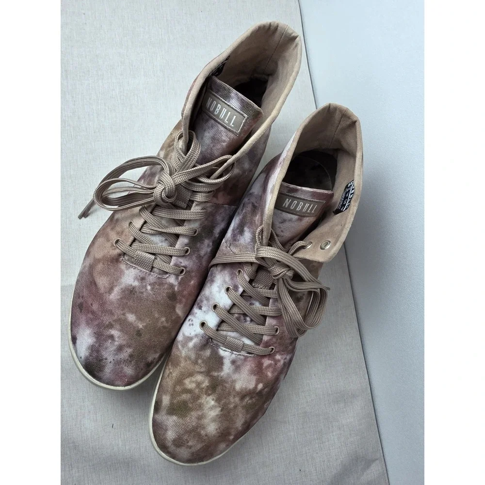 NOBULL High Top Tie Dye Dusty Rose Canvas Lace Up‎ Athletic Sneakers Mens 13